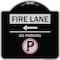 Signmission Fire Lane No Parking W/ No Parking & Left Arrow Heavy-Gauge Alum Sign, 18" x 18", BS-1818-24012 A-DES-BS-1818-24012 - alternate 1